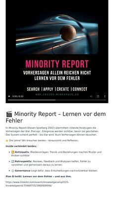 09 | Minority Report Lernen vor dem Fehler