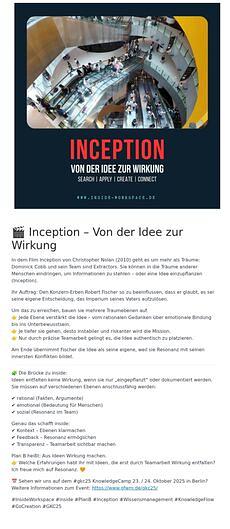 05 | Inception – Von der Idee zur Wirkung